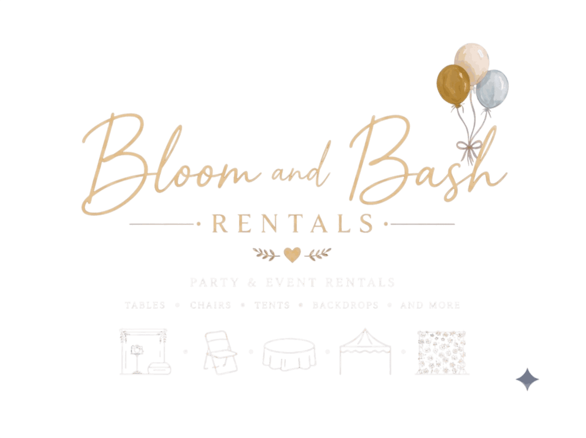 Bloom and Bash Rentals Logo